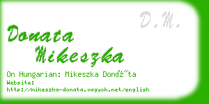 donata mikeszka business card